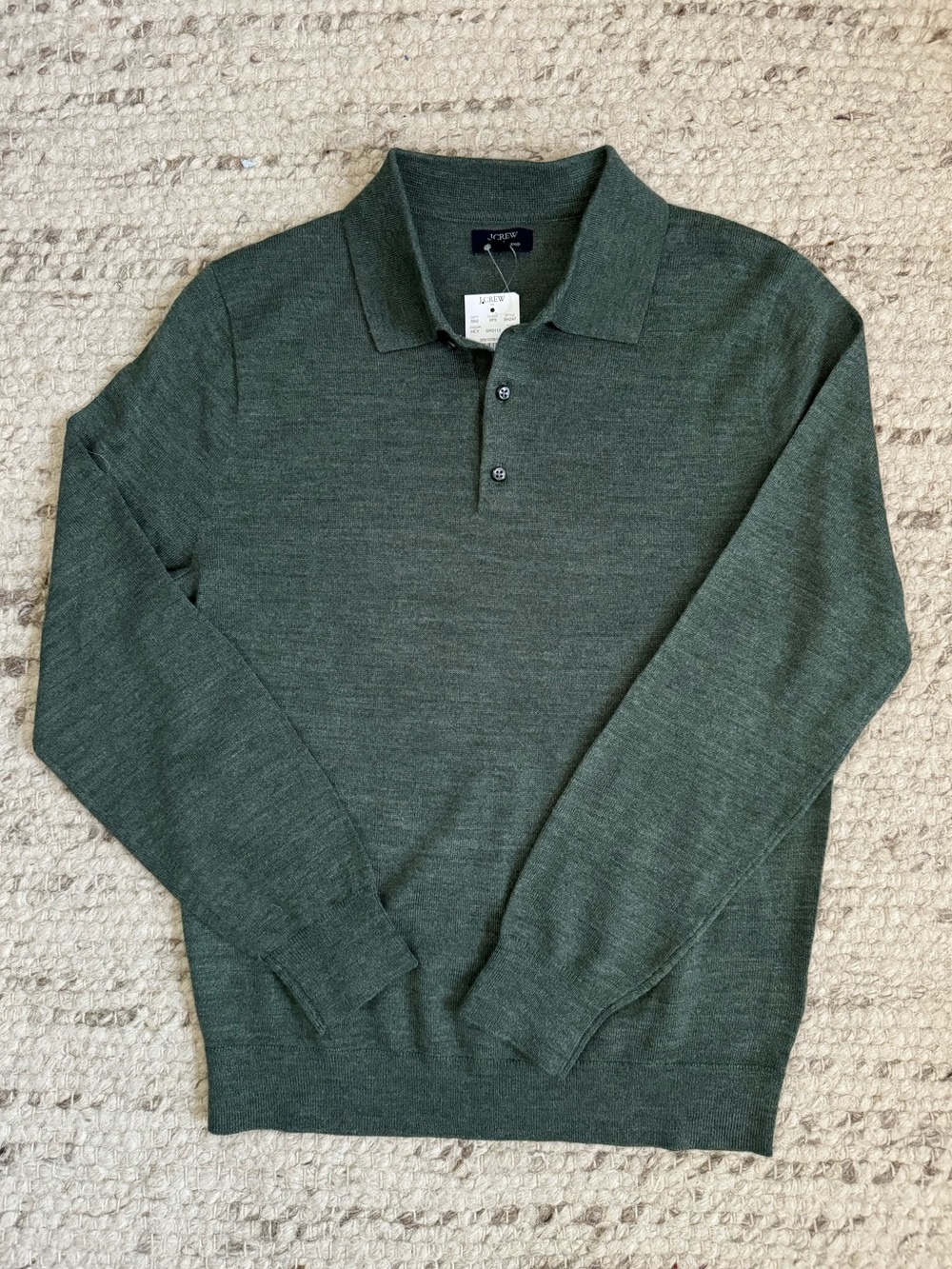 J Crew Green Merino Wool Blend Sweater Unisex/Men’s Small/Women’s Medium NWT